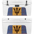 Barbados Flag Dark Wood YETI Tundra 75 Hard Cooler Skin